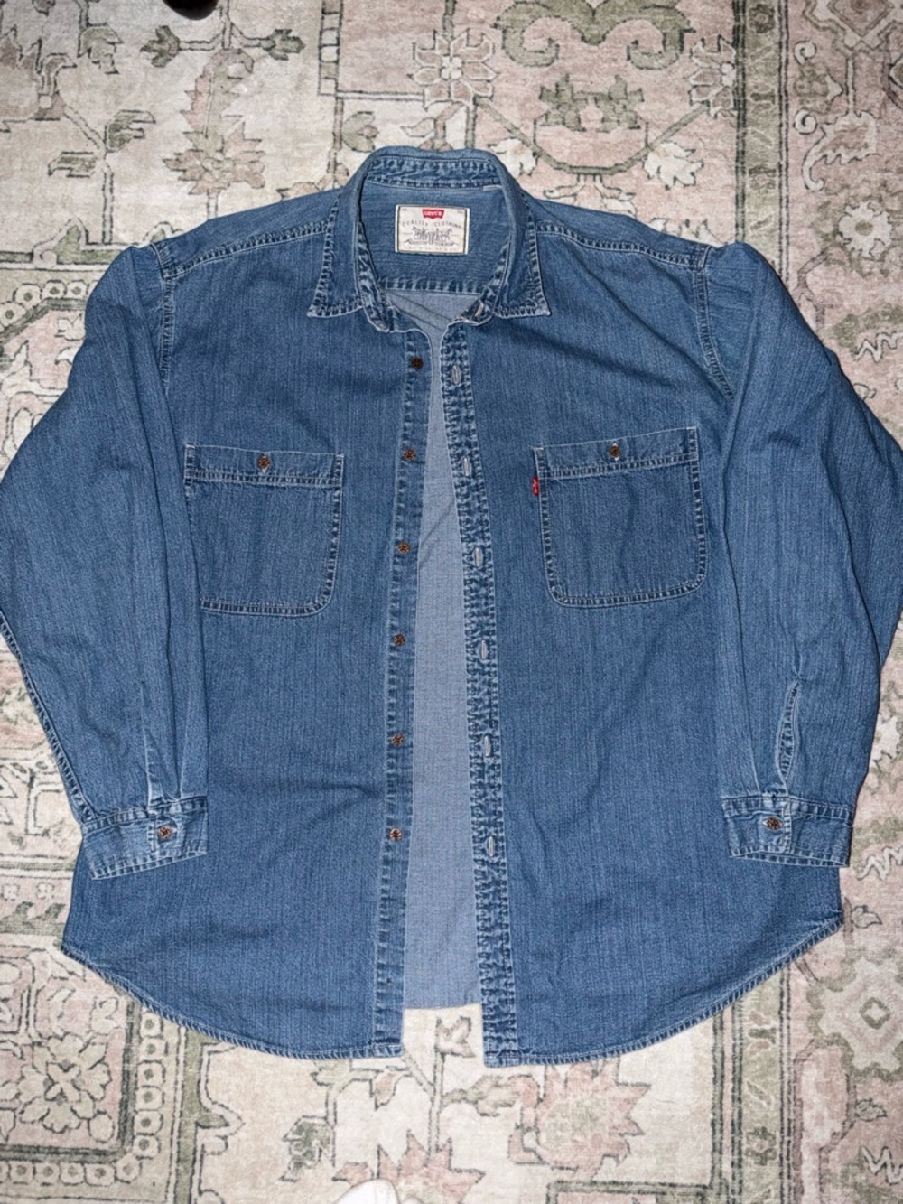 Vintage Levi's Light Blue Denim Shirt with Logo Patch